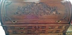  Hampton Sons 19th Century Hampton Sons Chinese Chippendale Cylinder Desk - 1699581
