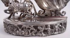  Hanau Antique German Hanau Rococo Silver Horse Drawn Sleigh Open Salt - 4341316