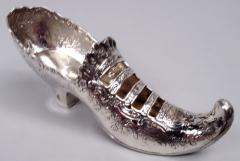  Hanau Antique German Hanau Rococo Silver Lady s Shoe Ornament - 4542813