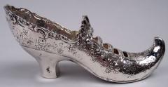  Hanau Antique German Hanau Rococo Silver Lady s Shoe Ornament - 4542814
