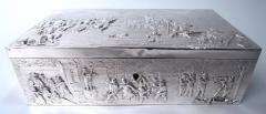 Hanau Antique German Hanau Silver Box with Scenes of Rustic Idyll - 4416586