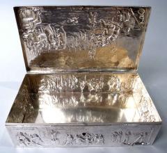  Hanau Antique German Hanau Silver Box with Scenes of Rustic Idyll - 4416608