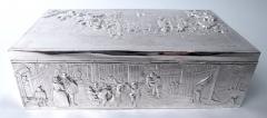  Hanau Antique German Hanau Silver Box with Scenes of Rustic Idyll - 4416610