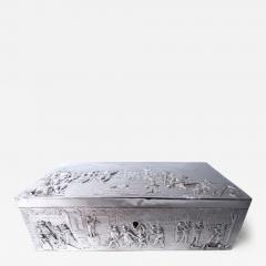  Hanau Antique German Hanau Silver Box with Scenes of Rustic Idyll - 4419484
