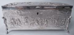  Hanau Antique German Hanau Silver Box with Scenes of Rustic Idyll - 4542857