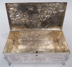  Hanau Antique German Hanau Silver Box with Scenes of Rustic Idyll - 4542861