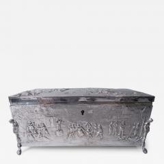  Hanau Antique German Hanau Silver Box with Scenes of Rustic Idyll - 4545997