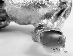  Hanau Antique German Hanau Silver Figural Bulldog Match Safe - 4342498