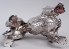  Hanau Antique German Hanau Silver Figural Bulldog Match Safe - 4342500
