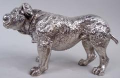  Hanau Antique German Hanau Silver Figural Bulldog Match Safe - 4342503