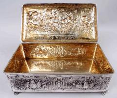  Hanau Large Antique German Renaissance Silver Keepsake Casket - 4228531