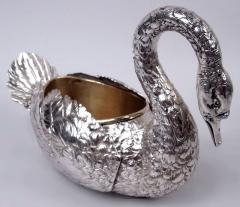  Hanau Pair of Antique German Hanau Silver Swan Bowls - 4533451