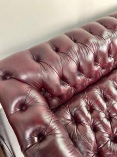  Hancock Moore Hancock Moore English Style Chesterfield Cranberry leather Sofa Sofa Bed - 3532447