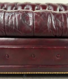  Hancock Moore Hancock Moore English Style Chesterfield Cranberry leather Sofa Sofa Bed - 3532448