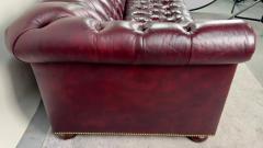  Hancock Moore Hancock Moore English Style Chesterfield Cranberry leather Sofa Sofa Bed - 3532449