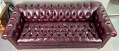  Hancock Moore Hancock Moore English Style Chesterfield Cranberry leather Sofa Sofa Bed - 3532450