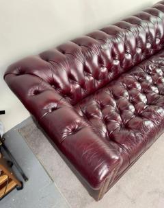  Hancock Moore Hancock Moore English Style Chesterfield Cranberry leather Sofa Sofa Bed - 3532451