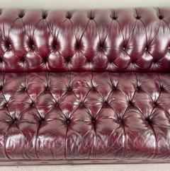  Hancock Moore Hancock Moore English Style Chesterfield Cranberry leather Sofa Sofa Bed - 3532457