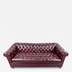  Hancock Moore Hancock Moore English Style Chesterfield Cranberry leather Sofa Sofa Bed - 3535204