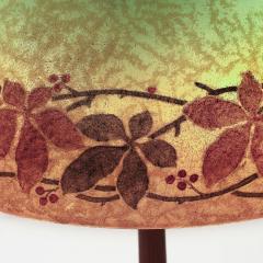 Handel Co Acid Etched Table Lamp with Oil Rubbed Bronze Base signed Handel - 4304458