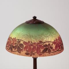  Handel Co Acid Etched Table Lamp with Oil Rubbed Bronze Base signed Handel - 4304459