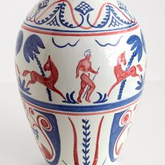  Hank Keramik HAND PAINTED FIGURATIVE VASE DATED 1946 FROM HANK KERAMIKK VERKSTED OSLO NORWAy - 1596526