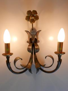  Hans M ller Set of Two Brass Metal Flush Mount or Sconces by Hans M ller Germany 1970s - 2907016