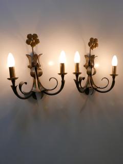  Hans M ller Set of Two Brass Metal Flush Mount or Sconces by Hans M ller Germany 1970s - 2907021