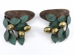  Hans M ller Set of Two Rare Amazing Mid Century Brass Lemon Sconces by Hans M ller 1970s - 4498786