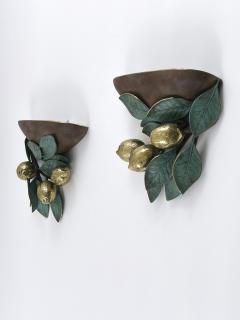  Hans M ller Set of Two Rare Amazing Mid Century Brass Lemon Sconces by Hans M ller 1970s - 4498790