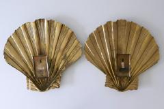  Hans M ller Set of Two Rare Large Mid Century Brass Shell Sconces by Hans M ller 1960s - 4184267