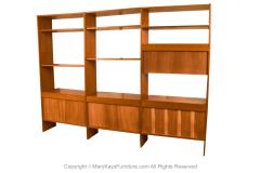  Hansen Guldborg Mid Century Danish Teak Hansen Guldborg Wall Unit Bookcase Cabinet - 3406184