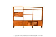  Hansen Guldborg Mid Century Danish Teak Hansen Guldborg Wall Unit Bookcase Cabinet - 3406194