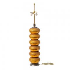  Hansen Lighting Co Hansen Lamp Textured Gilt Metal and Painted Wood - 2842462