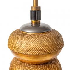  Hansen Lighting Co Hansen Lamp Textured Gilt Metal and Painted Wood - 2842465