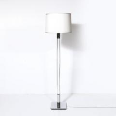  Hansen Lighting Co Mid Century Modernist Floor Lamp in Lucite Polished Nickel by Hansen - 4489808