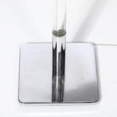  Hansen Lighting Co Mid Century Modernist Floor Lamp in Lucite Polished Nickel by Hansen - 4489809