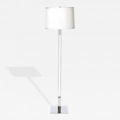  Hansen Lighting Co Mid Century Modernist Floor Lamp in Lucite Polished Nickel by Hansen - 4491397