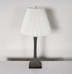  Hansen Lighting Co Vintage Verdigris Bronze Columnar Table Lamp by Stewart Ross James for Hansen - 4579559