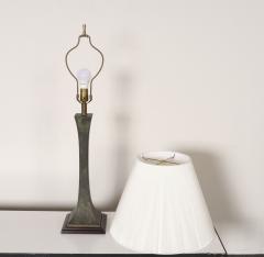  Hansen Lighting Co Vintage Verdigris Bronze Columnar Table Lamp by Stewart Ross James for Hansen - 4579560