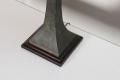  Hansen Lighting Co Vintage Verdigris Bronze Columnar Table Lamp by Stewart Ross James for Hansen - 4579567