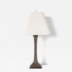  Hansen Lighting Co Vintage Verdigris Bronze Columnar Table Lamp by Stewart Ross James for Hansen - 4579580