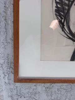  Harley Francis Large Harley Francis Self Portrait Drawing In Charcoal and Oil Stick - 4596165