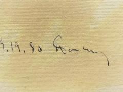  Harley Francis Large Vintage 1980s Harley Francis Abstract Nudes Painting Mixed Media Glass - 4462818