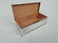  Harman Bros Super Stylish English Art Deco Sterling Silver Box - 3750567