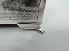  Harman Bros Super Stylish English Art Deco Sterling Silver Box - 3750595