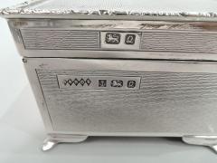  Harman Bros Super Stylish English Art Deco Sterling Silver Box - 3750597