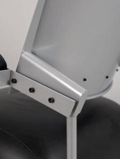  Harri Korhonen Modernist Sculptural Oscar Chair by Harri Korhonen in Black Leather Inno 1990s - 4470467