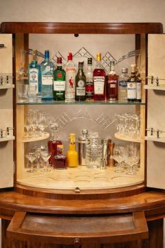  Harry Lou Epstein Furniture Co Art Deco Burr Walnut Cocktail Cabinet by Harry and Lou Epstein England - 4510041