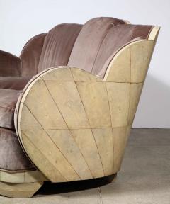  Harry Lou Epstein Furniture Co Art Deco Cloud Form Shagreen Stingray Sofa - 3011292